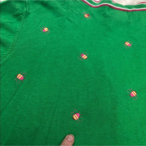 QVC Quacker Factory Embroidered V Neck Cardigan - Picture 8 of 16